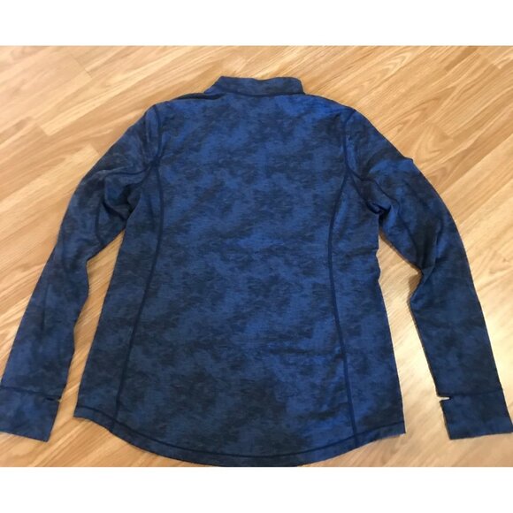 Paradox Mens Blue Camo Quarter-Zip Long Sleeve Shirt XL Polyester & Merino Wool - Picture 5 of 9